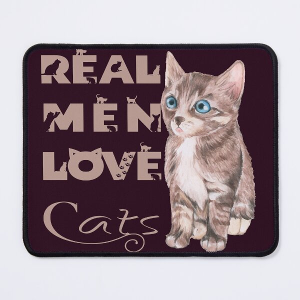 Item preview, REAL MEN LOVE CATS designed and sold by hichametta.