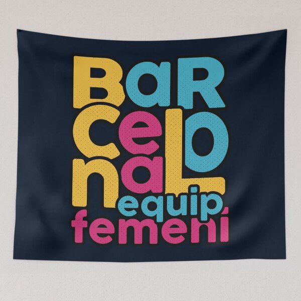 Item preview, Barcelona Femeni Equip Typography (WOSO) designed and sold by Numero14.