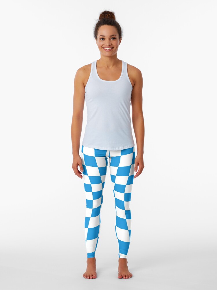 Black And White Checkerboard Pattern Leggings for Sale by rewstudio