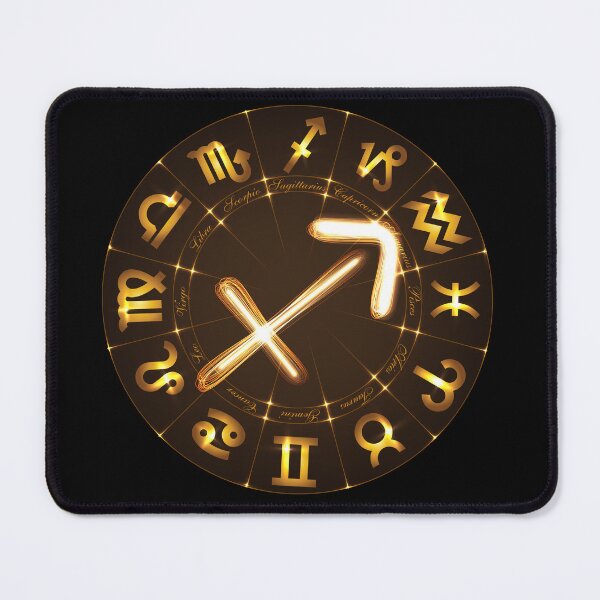 Item preview, Gold Horoscope Sagittarius, Gold Zodiac Sagittarius, Golden Astrology Symbol designed and sold by podekom.