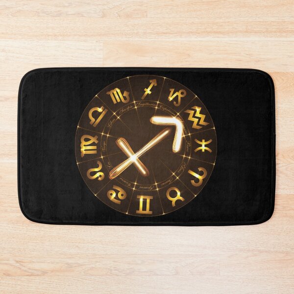 Item preview, Gold Horoscope Sagittarius, Gold Zodiac Sagittarius, Golden Astrology Symbol designed and sold by podekom.