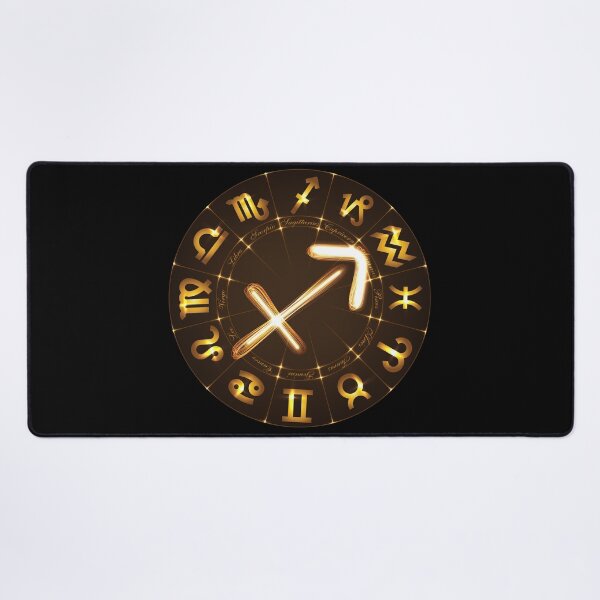 Item preview, Gold Horoscope Sagittarius, Gold Zodiac Sagittarius, Golden Astrology Symbol designed and sold by podekom.