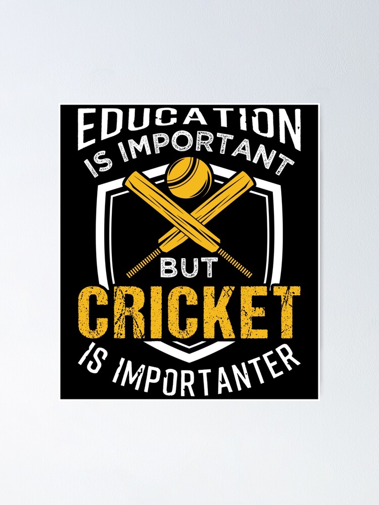 "Funny Cricket Player Quotes Fan Sticker" Poster for Sale by baileyhodg
