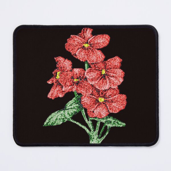 Item preview, Machine embroidery, Exquisite Embroidered Red Floral Fantacy, Aesthetic Floral Design, Stitch crafting, unique embroidered art designed and sold by RudolphBarnard.