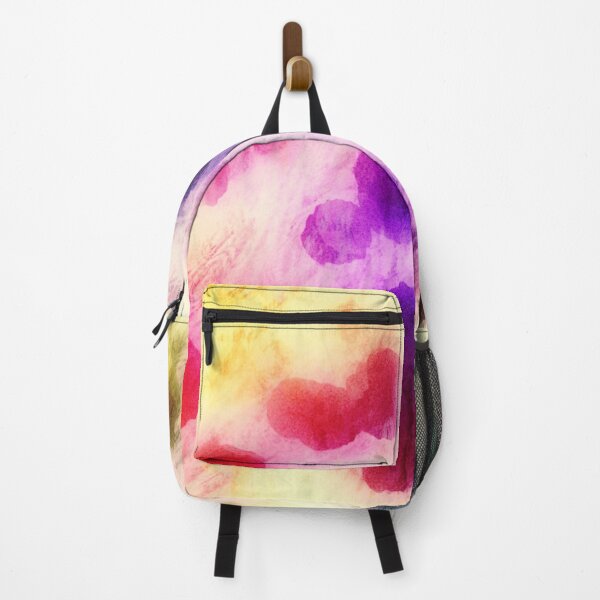 Item preview, Watercolor Ink Spill Paint Pattern Print Yellow Gold Red Purple Creme Green Blue designed and sold by Shayna Westfall.