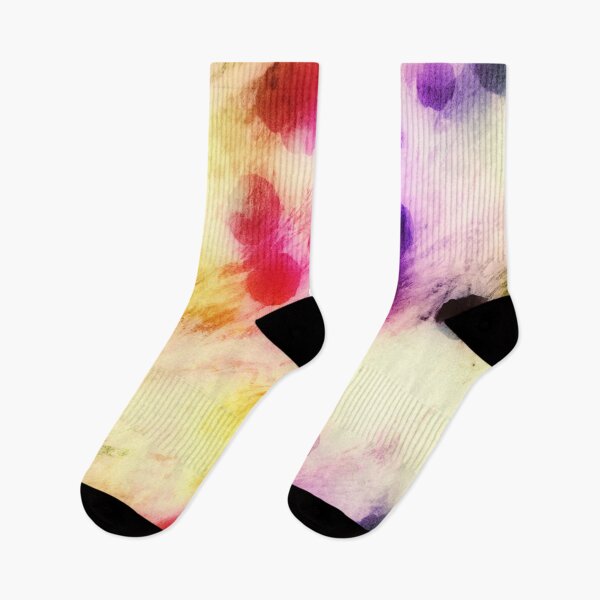 Item preview, Watercolor Ink Spill Paint Pattern Print Yellow Gold Red Purple Creme Green Blue designed and sold by Shayna Westfall.