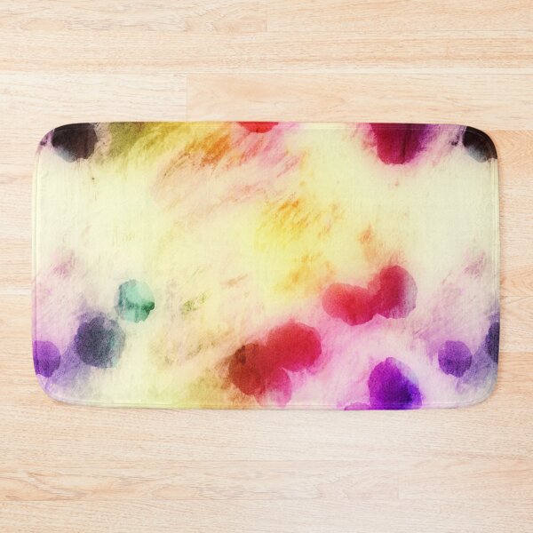 Item preview, Watercolor Ink Spill Paint Pattern Print Yellow Gold Red Purple Creme Green Blue designed and sold by Shayna Westfall.
