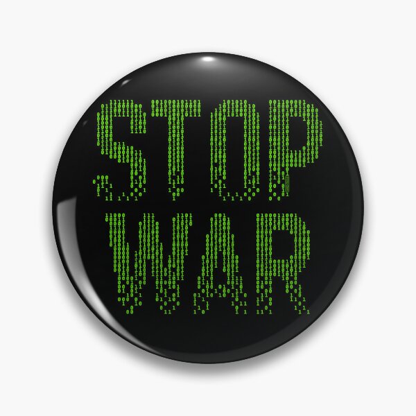 Item preview, Stop war binary code designed and sold by hacktees-shop.