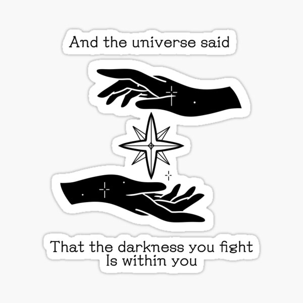 Item preview, The darkness you fight is within you designed and sold by FineHades.