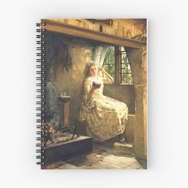 Item preview, A Cosey Corner old romantic painting of girl reading a book all I need is books designed and sold by Lady-Frost.