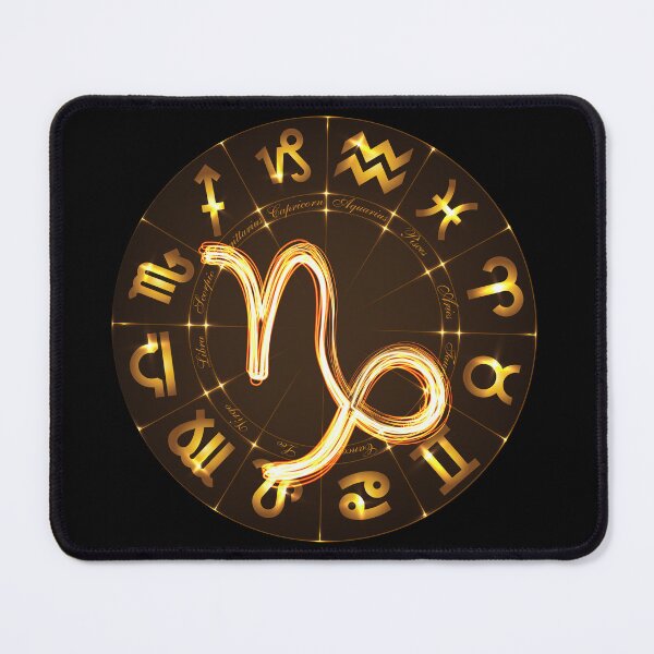 Item preview, Gold Horoscope Capricorn, Gold Zodiac Capricorn, Golden Astrology Symbol designed and sold by podekom.