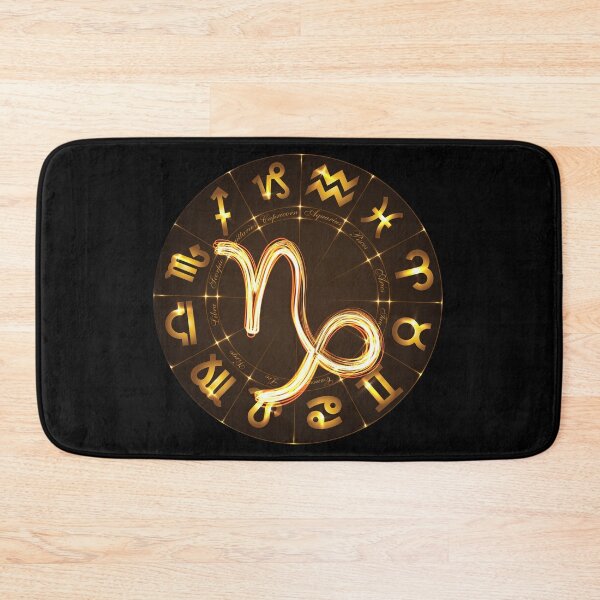 Item preview, Gold Horoscope Capricorn, Gold Zodiac Capricorn, Golden Astrology Symbol designed and sold by podekom.