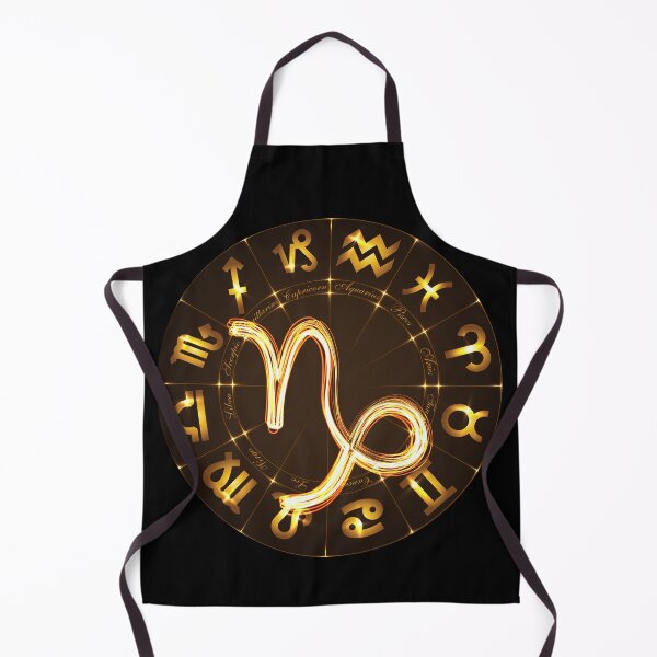 Item preview, Gold Horoscope Capricorn, Gold Zodiac Capricorn, Golden Astrology Symbol designed and sold by podekom.