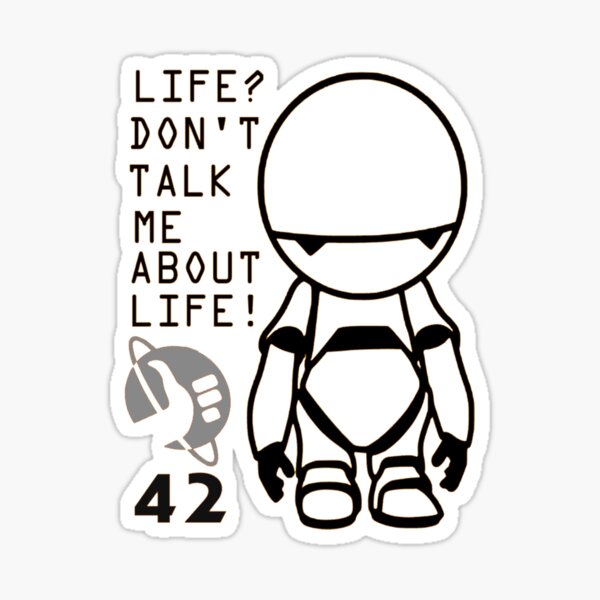 Marvin - The Hitchhiker's Guide to the Galaxy Sticker
