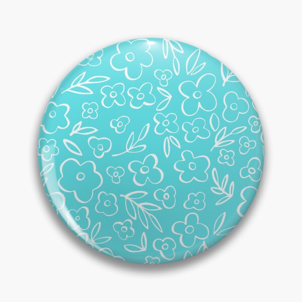Item preview, Swirly Wildflowers Pattern Blue Hand Drawn Flowers designed and sold by RihabPrint.