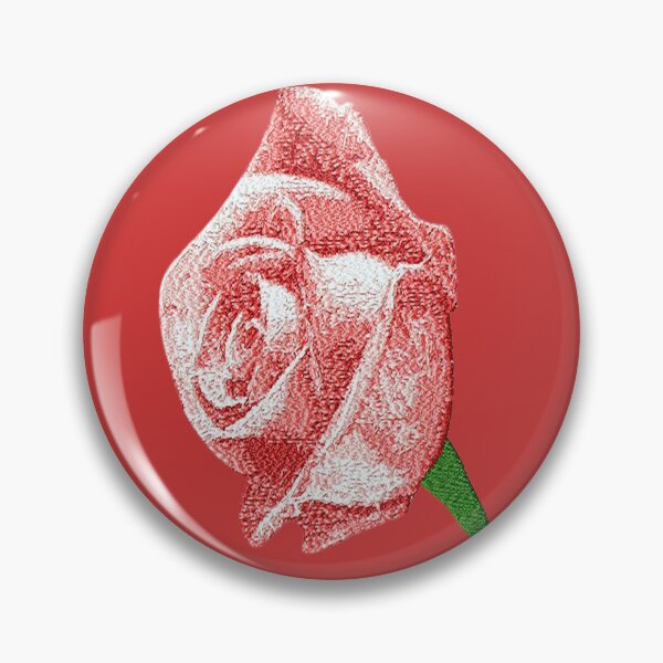 Item preview, Machine embroidery, Exquisite Embroidered Single Rose, Aesthetic Floral Design, Stitch crafting, unique embroidered art designed and sold by RudolphBarnard.