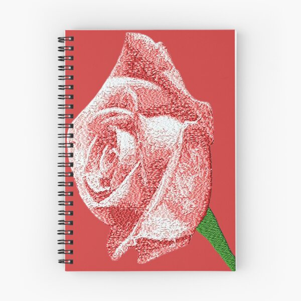 Item preview, Machine embroidery, Exquisite Embroidered Single Rose, Aesthetic Floral Design, Stitch crafting, unique embroidered art designed and sold by RudolphBarnard.