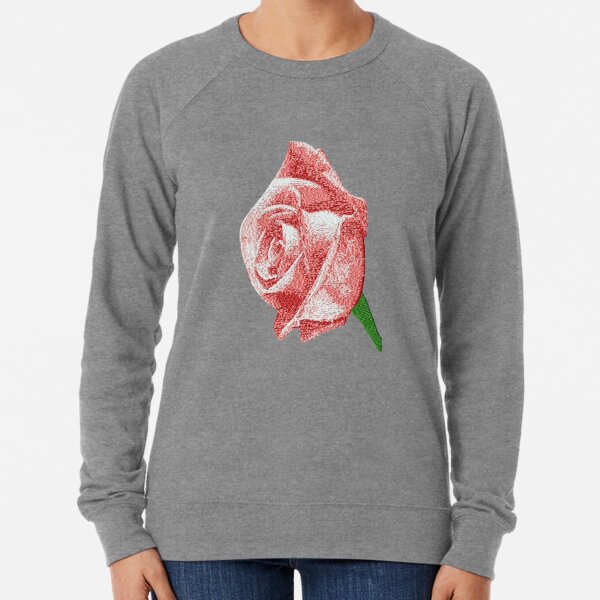 Custom Clothes Embroidered Sweatshirt Roses Beaded Sweatshirt With Flowers Painted Sweatshirt With Flowers Custom Sweatshirt Embroidery