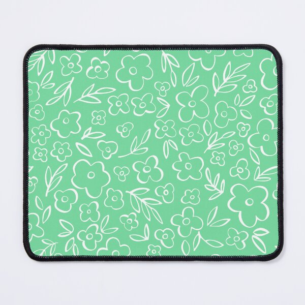 Item preview, Swirly Wildflowers Pattern Green Hand Drawn Flowers designed and sold by RihabPrint.