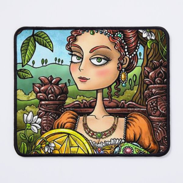 Item preview, Queen of Pentacles Tarot Card designed and sold by SpeakSarcasm.