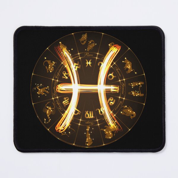 Item preview, Gold Horoscope Pisces, Gold Zodiac Pisces, Golden Astrology Symbol designed and sold by podekom.