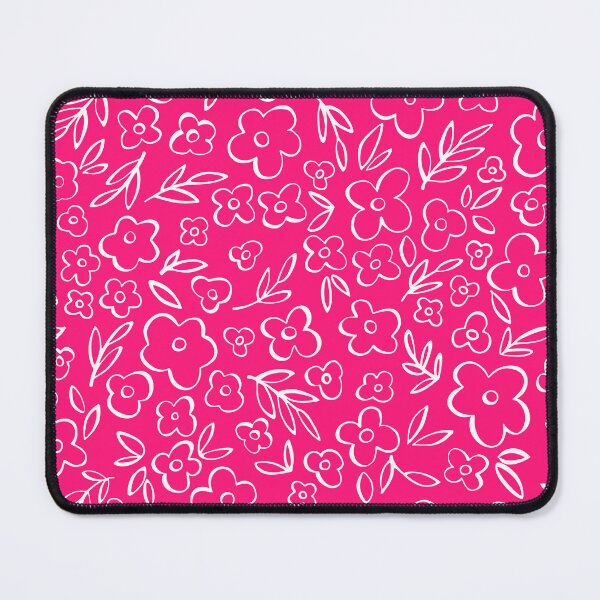 Item preview, Swirly Wildflowers Pattern Hot Pink Hand Drawn Flowers designed and sold by RihabPrint.
