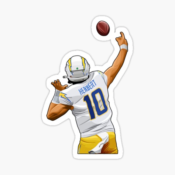 Los Angeles Chargers: Justin Herbert - NFL Removable Adhesive Wall Decal Life-Size Athlete +11 Wall Decals 41W x 78H