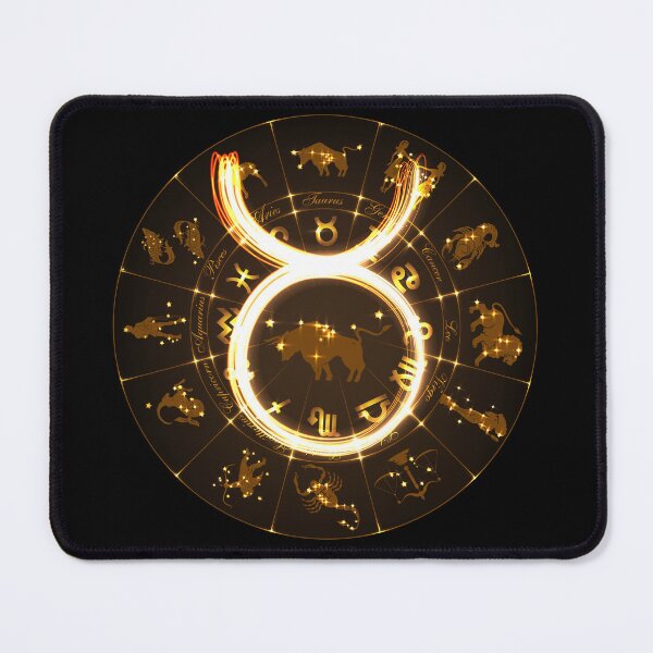 Item preview, Gold Horoscope Taurus, Gold Zodiac Taurus, Golden Astrology Symbol designed and sold by podekom.