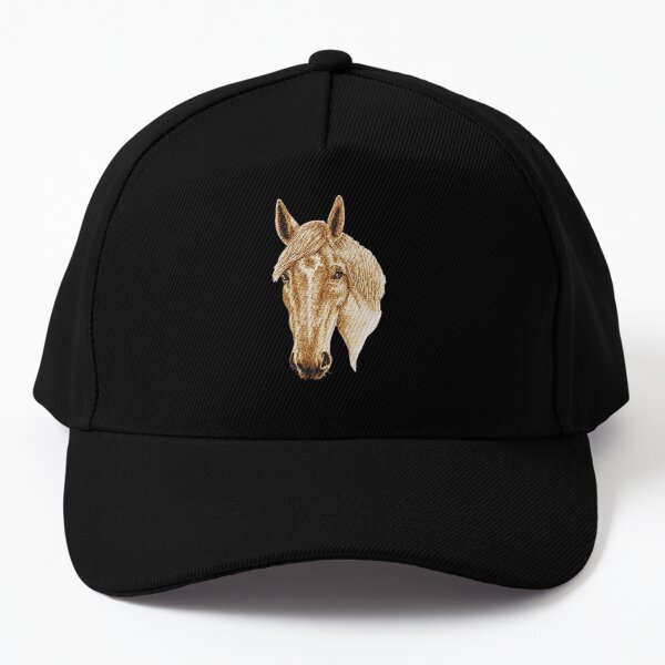 baseball cap with horse embroidery