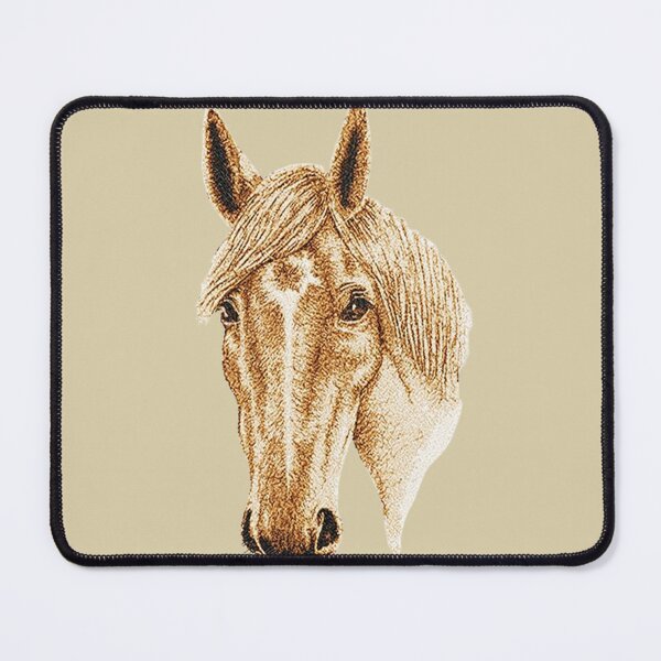 Item preview, Machine Embroidery,Exquisitely Beautiful Embroidered Horse Head for a Horse Lover, Machine embroidery, Embroidered Leopard, Stitch crafting, unique embroidered art designed and sold by RudolphBarnard.