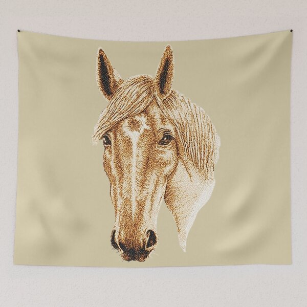 Item preview, Machine Embroidery,Exquisitely Beautiful Embroidered Horse  Head for a Horse Lover, Machine embroidery, Embroidered Leopard, Stitch crafting, unique embroidered art designed and sold by RudolphBarnard.