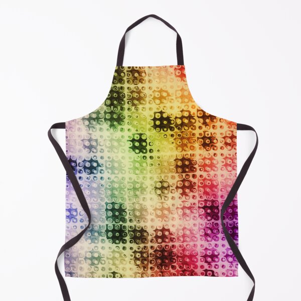 Item preview, Rainbow Liquid Drop Psychedelic Puzzle Piece Pattern Print Yellow Gold Red Purple Creme Green Blue designed and sold by Shayna Westfall.