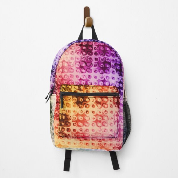 Item preview, Rainbow Liquid Drop Psychedelic Puzzle Piece Pattern Print Yellow Gold Red Purple Creme Green Blue designed and sold by Shayna Westfall.