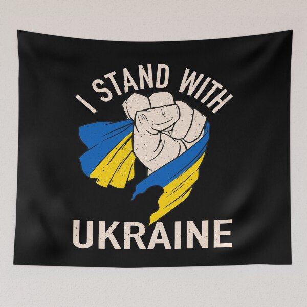 Item preview, Support Ukraine I Stand With Ukraine Ukrainian Flag Fist Patriot designed and sold by GraphifyArt.