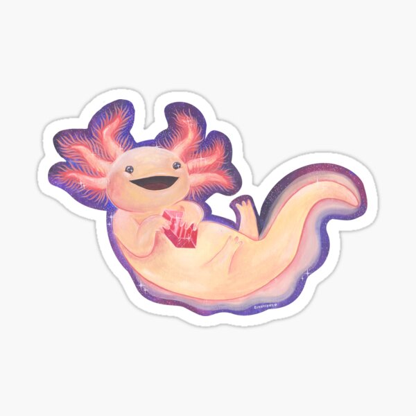 Vista previa del artículo con la obra «Chubby Axolotl», diseñado y vendido por zindyconz.