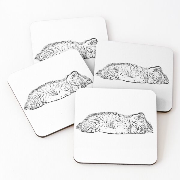 Item preview, Sleeping Kitten Drawing designed and sold by Catspeople.