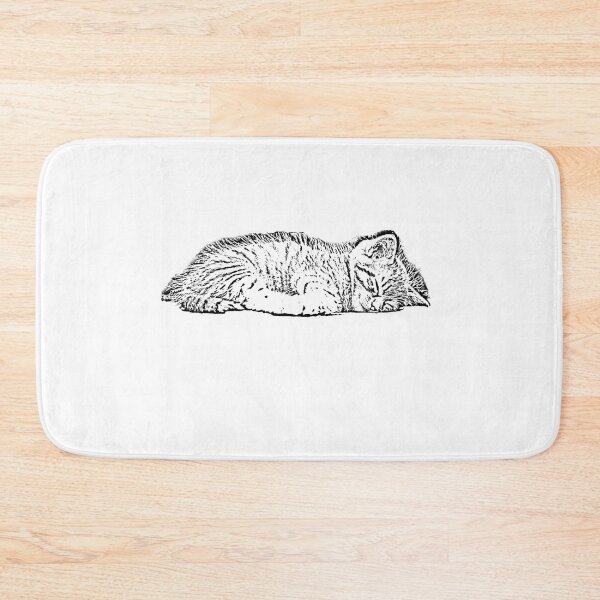Item preview, Sleeping Kitten Drawing designed and sold by Catspeople.