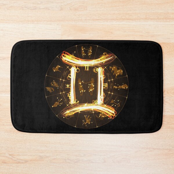 Item preview, Gold Horoscope Gemini, Gold Zodiac Gemini, Golden Astrology Symbol designed and sold by podekom.