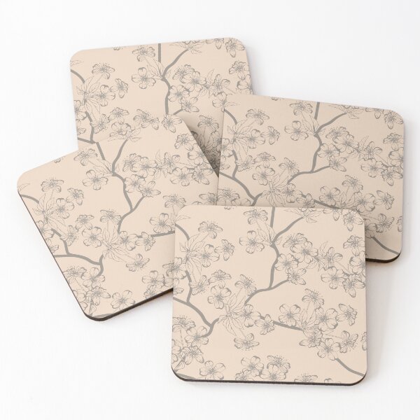 Item preview, Japandi Style Grey Cherry Blossom designed and sold by Coralgb.