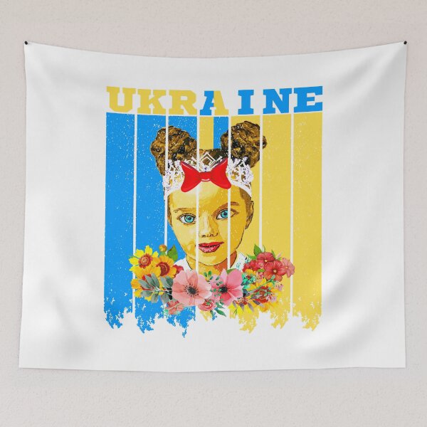 Item preview, Ukraine Flag Stickers, floral flag Ukrainian, Cute Ukrainian Girl Gift Idea Stickers designed and sold by KHRO.