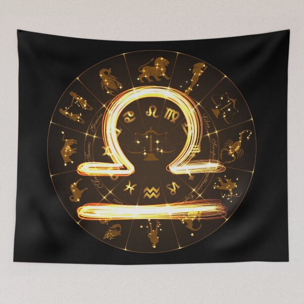 Item preview, Libra del horóscopo de oro, Libra del zodiaco de oro, Símbolo de la astrología de oro designed and sold by podekom.