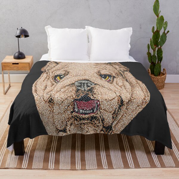 Item preview, Machine Embroidery, Stunning Beautifully Embroidered Bulldog, Cute Dog For Dog Lover, Stitch crafting, unique embroidered art designed and sold by RudolphBarnard.