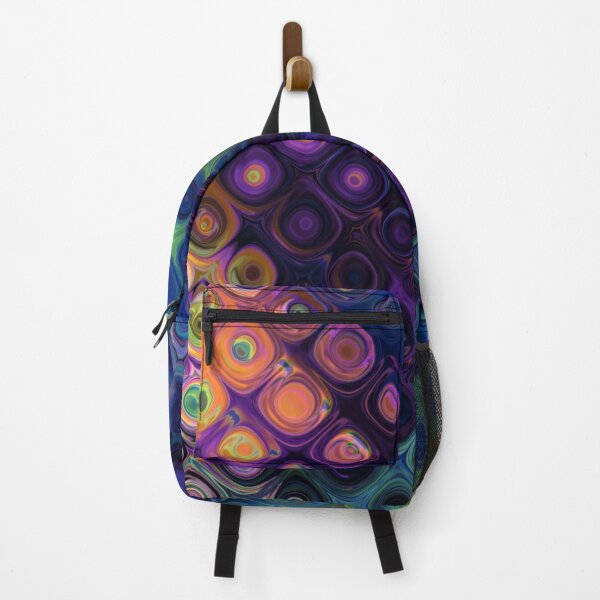 Item preview, Rainbow Rain Drop Psychedelic Distortion Orbs Pattern Print Yellow Gold Red Purple Creme Green Blue designed and sold by Shayna Westfall.