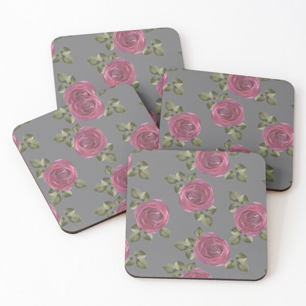 Item preview, Red Raspberry Full Watercolor Roses (Steel) designed and sold by HildegunStudio.