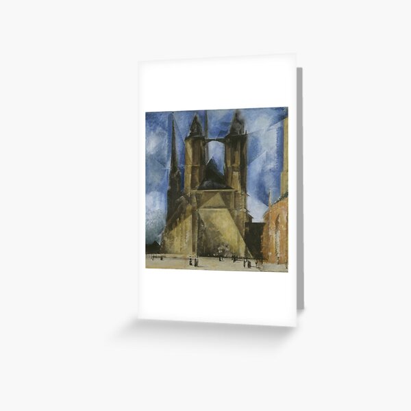 Lyonel feininger abstract design Greeting Card