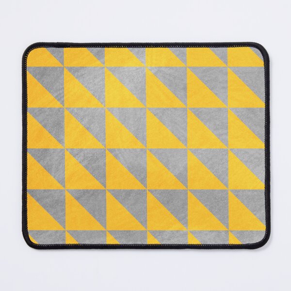 Item preview, Triangles Pattern - Neo Geometric Patterns - Yellow Gray Triangles - Abstract Geometric Art designed and sold by jacnotjac.