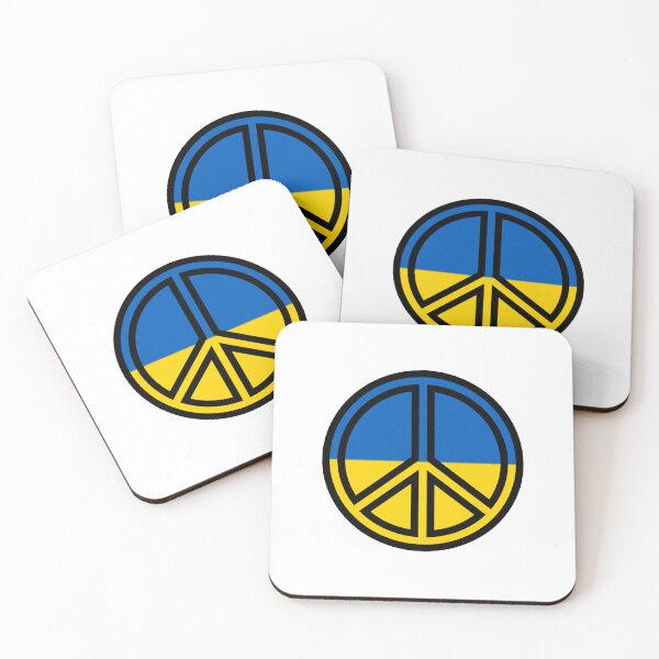 Item preview, Peace Logo Ukraine Flag designed and sold by Kiki Art.