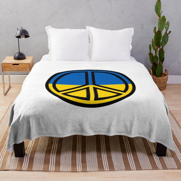 Item preview, Peace Logo Ukraine Flag designed and sold by Kiki Art.