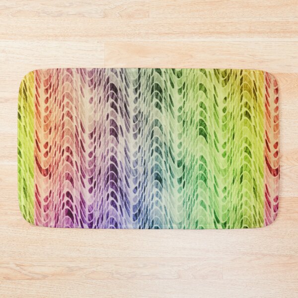 Item preview, Rainbow Psychedelic Distortion Waves Pattern Print Yellow Gold Red Purple Creme Green Blue designed and sold by Shayna Westfall.