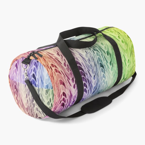 Item preview, Rainbow Psychedelic Distortion Waves Pattern Print Yellow Gold Red Purple Creme Green Blue designed and sold by Shayna Westfall.